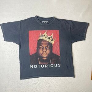 The Notorious B.I.G. Graphic T-Shirt L/G Black Cotton Short Sleeve